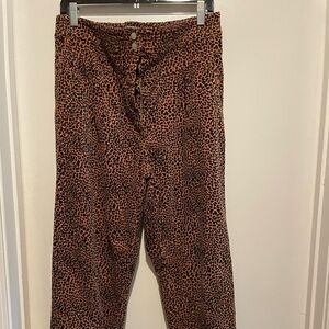 Animal print high waisted pants